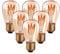 Century Light 6er-Pack E27 Vintage Led Glühbirne 2W Kerze Filament Ersatzt 20W 150lm 2200K extra warmweiß 360° 230V,Spirale Leuchtmittel, nicht dimmbar