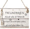 Wand Deko Holzschild mit Spruch im Shabby Chic Vintage Stil (20x29x0,5cm) Freundinnen - die Geschenkidee für ihre Beste Freundin