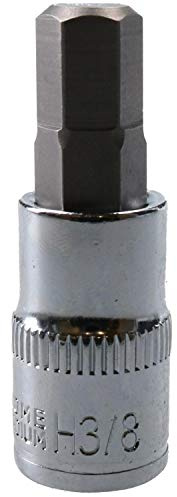 3/8 Hex Key Socket/Bit 3/8 Drive Imperial AF SAE 6 Sided Allen Key 48mm Cr-V