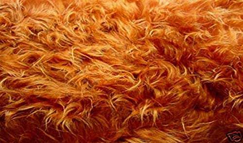 FABRICS-CITY GOLDBRAUN FLOKATI TEDDYFELL STOFF 50X75CM KARNEVAL BEKLEIDUNG BASTEL REQUISITEN FOTOSHOOTING DEKO, 2414(Goldbraun)