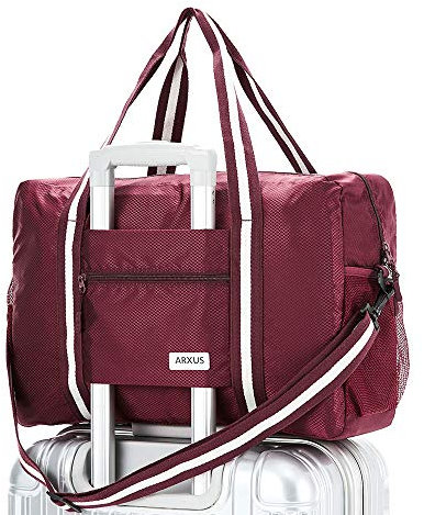 Arxus Bolsa de Viaje Plegable de Lona Sport Weekender Durante la Noche Equipaje con Correa para el Hombro