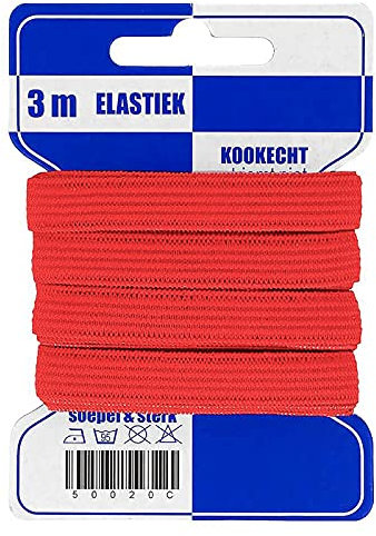 maDDma 3 m Gummiband 10 mm elastisches Band Wäscheband Farbwahl, Farbe:rot