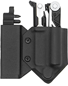Clip & Carry Kydex Multitool-Hülle für Gerber-Mittelantrieb mit optionalem Bit-Seitenwagen-Halter, hergestellt in den USA (Multitool und Bits nicht im Lieferumfang enthalten), Multi-Tool-Holster