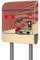 banjado® Briefkasten mit Standfuß personalisierbar Motiv Filling Station - Stand Briefkasten mit Zeitungsfach pulverbeschichtet aus Stahl Silber - Postkasten A4 Einwurf inkl. 2 Schlüssel