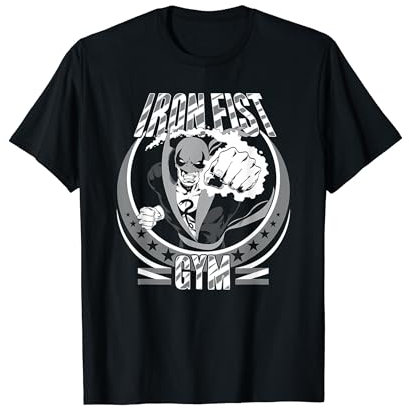 Marvel Iron Fist Gym Black And White T-Shirt