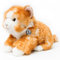 Katze Kuscheltier Maine Coon liegend rot 30 cm Waldkatze Fluffy