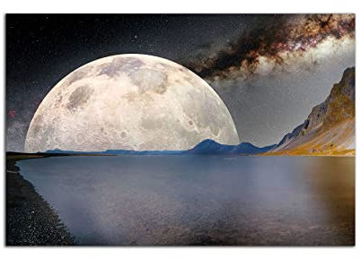 Startonight Bild auf Acrylglas - Der Mond unter Wasser - Modernes Acrylglasbild Deko 60 x 90 cm