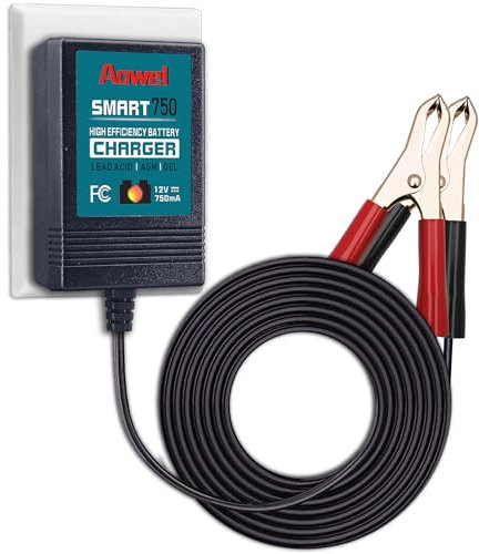 Aowel 750mA Trickle Battery Charger, 12V Fully-Automatic Smart Charger Battery Maintainer for Cars, Motorcycle, ATVs and More