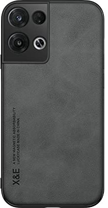 Kepuch Silklike Coque pour Oppo Reno 8 - Case Housse Étui Plaque de Métal Intégrée pour Oppo Reno 8 - Noir