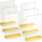 Dasher Products Luxuriöse Acryl Goldrahmen A6, 6er Pack, Eindrucksvolle Fotoausstellungen, Verstärken Sie die Event-Ambiente mit exquisiten goldenen Tischnummernhaltern, Elegantem Gold-Schildhalter