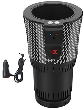 Ronyme Portavasos Inteligente para Coche, Calentador de café, Enfriador de Bebidas, Mini 2 en 1, portavasos para Coche, portavasos para Lata de Bebida, Estilo LCD