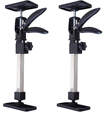 DHliIQQ Cabinet Jacks Support Pole,Steel Telescopic Adjustable 3rd Hand Support System,Extends Drywall Lift,Construction Rods for Cabinet Jacks Cargo Bars Drywalls