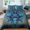 WIKINGER Bettwäsche 135x200 cm 4teilig Jungen 100% Mikrofaser Sommer Weiche Winter Warm Kinder Bettbezüge mit Reißverschluss 3D Viking Schädel Bettbezug mit 2 Kissenbezüge 80x80 cm
