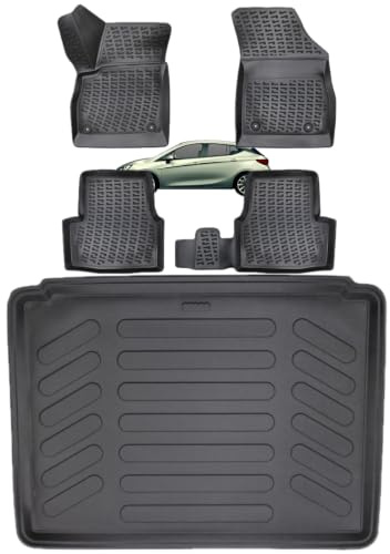 RIZLINE 3D Komplettset für Opel Astra K Hatchback 2015-2021 | **mit Ersatzrad Modell**, Fussmatten & Kofferraumwanne aus TPE Gummi, Passgenau Gummimatten & Kofferraummatte