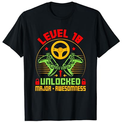 Unlocked Level 18 Birthday Boy Video Game Controller T-Shirt