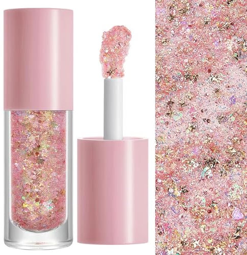 Gel Paillettes Visage Cheveux et Corps pour Paillette de Sirène,Visage Maquillage Paillette Festival Halloween Carnaval