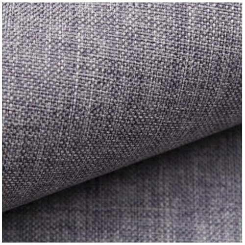 TAPHICEROS Leinenstoff, Hellgrau 500cm x 148cm, Dekostoff Polsterstoff Meterware Leinen Leinwandstoff Stoff Strukturstoff für Möbelstoff Vorhangstoff Sofa Stuhl DIY Kissen Tischdecken