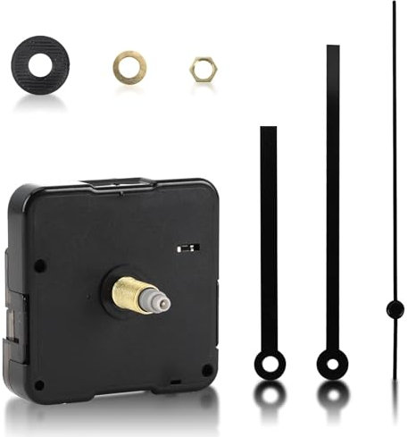 Orologio Silenzioso del Movimento Lungo Albero, Applicabile a Coppia Elevata Meccanismo di Movimento Dell'Orologio, Movimento dell'orologio Sostituzione Parti di Orologio Fai Da Te 22mm (Nero)