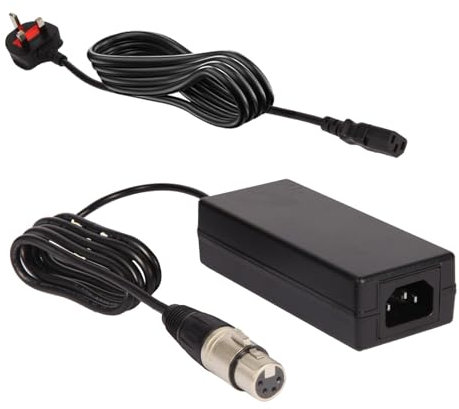 XLR 4Pin Female Plug 12V 4A Adapter Compatible with Marshall V-R84DP-HD V-R841P-AFHD 8.4 Portable LCD Monitor V-PS12-5V-XLR 4-Pin, Compatible with Datavideo Data Video SE-2000 SE2200 HD-SDI Digita