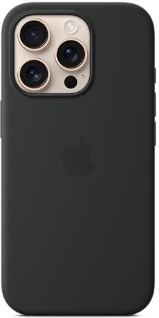 Apple iPhone 16 Pro Silikon Case mit MagSafe – Schwarz 