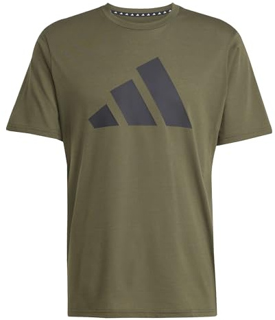 adidas Men's Train Essentials Feelready Logo Training Tee, Night Cargo/Black, XL