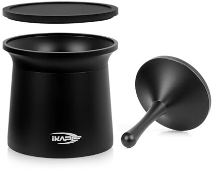 IKAPE 51 mm Espresso-Pulver-Empfänger, Kaffeepulver-Behälter, geeignet für 51 mm Siebträger