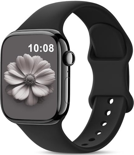 Higgs Cinturino Sportivo in Silicone Compatibile con Apple Watch 38mm/40mm/41mm/42mm/44mm/45mm/46mm/49mm -Cinturini Apple Watch per Series Ultra/SE/10/9/8/7/6/5/4/3/2/1, Uomo e Donna