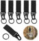 6 Stück Gürtel Karabinerhaken, Taktischer Schlüsselanhänger Nylon, Gürtelclip Karabiner Schwarz für Taktischer Gürtel Zubehör Gürtelweste und Rucksäcke