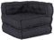 vidaXL Pouf Modular Anthrazit 70x70x54 cm Stoff, Sofa, Sitzpouf, Schlafsofa, modulares Sofa, Sitzpuff, Palettenkissen, Stoffsofa, Bodensofa, Couch