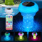 Snorthy Distributeur de Chlore Flottant avec 7 Lumière LED Diffuseur Chlore Piscine Solaire Flotteur Chlore Piscine Étanchéité IP68 Flotteur Piscine Chlore pour Piscine Jacuzzi Spa Décoration de fête