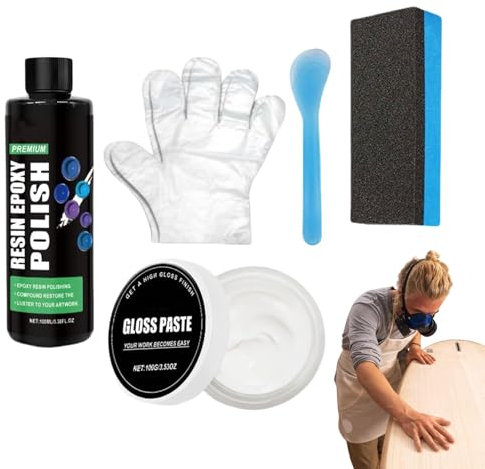 Polierpaste Epoxidharz, Harzpolierverbindung, Polnische Verbindung, Epoxidharz Schleifenkratzen Set, Home Artwork Polishing Kit Reiben Verbindungen Dekoration Für Hochglänzende Oberflächen
