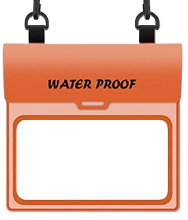 Genérico Waterproof Phone Pouch, PVC Water-Resistant Organizer, Dustproof Smartphone Bag, Full Waterproof Protection, Transparent Mesh Design, Beach Swimming Outdoor, 7.87x7.87 Inches