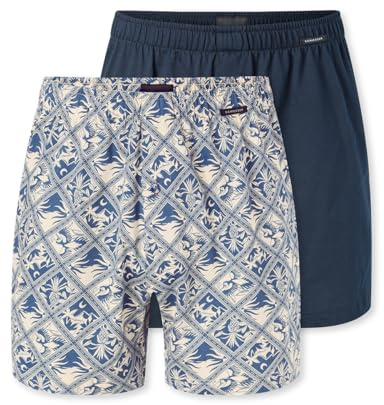 Schiesser Herren 2 Pack Boxershorts Baumwolle Jersey weich Multipack - Jerseyboxer