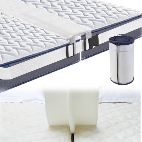 BAKENLON Liebesbrücke für Matratzen mit Spanngurt (200 * 30 cm), Matratzenbrücke und Matratzenkeil, Matratzen Ritzenfüller für Besucherritze alle Bettgrößen Matratzenverbinder (Ohne Waschbarem Bezug)