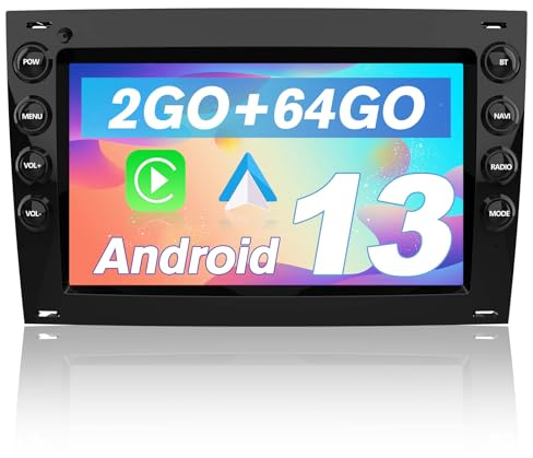 AWESAFE Autoradio pour Renault Megane 2 2002-2009 [2Go+64Go] avec Android 13 CarPlay sans Fil/Android Auto 7 écran Tactile, Wi-FI/GPS/FM/RDS/DSP, Commandes au Volant