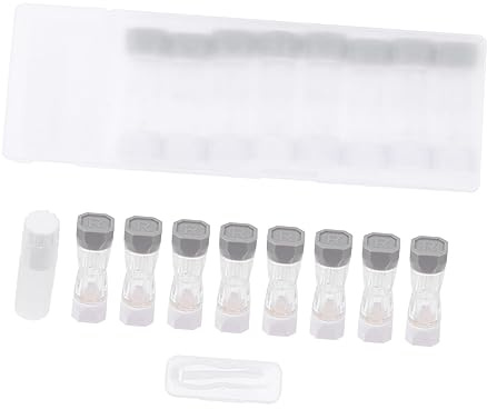 Gatuida 8 Stück Teiliges Kontaktlinsen Etui aus Robustem Abs und PP Kompakt und Leicht für Reisen Sichere Aufbewahrung und Schutz vor Staub für Tageslinsen und Mehrfachlinsen Graue Farbe