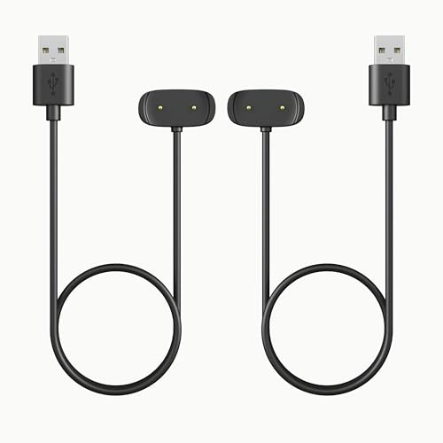 leruiyezs 2 Stück Ladegerät Für Amazfit GTR 2/2e/mini,GTS 2/2e/2 mini/4mini,Bip 3/3 Pro/5/U,T-Rex Pro,Active/Edge,zeep e/z,Magnetische Ladestation Mit 1m USB Kabel,for amazfit ladekabel