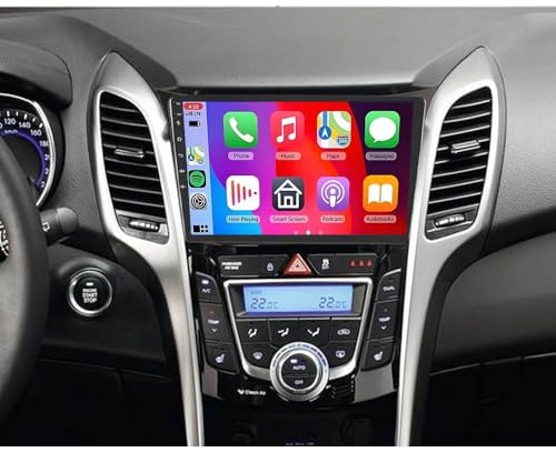 2+64G Android 15 Car Stereo Radio for Hyundai I30 GD 2012-2017 GPS Navigation, 9 Inch Touchscreen 2 DIN Car Radio Upgrade Head Unit Wireless Carplay Android Auto Bluetooth FM/RDS Backup Camera