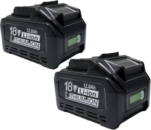 2 x 12.0Ah Ersatzakku für Makita akku 18v 8Ah Ersatzakku für akku BL1860B BL1860 BL1840 BL1830 BL1860B BL1815 BL1850B BL1835 BL1850B BL1845 BL1850 194205-3 LXT-400 with LED Werkzeugakku (12.0-2-2)