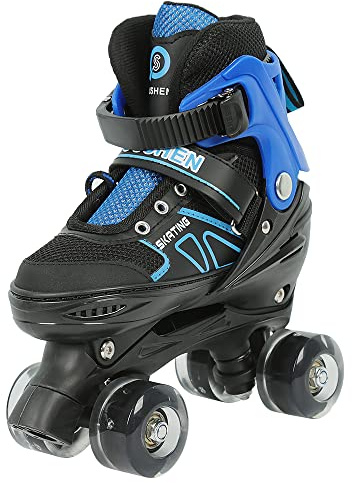 Belfoyer Rollschuhe & Inline Skates Kinder Verstellbar, Größen 26–37, für Mädchen & Jungen, mit/ohne LED Rollen, verstellbare Inliner Rollschuhe, Anfänger & Fortgeschrittene