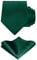TIE G Einfarbiger Satin Formell für Herren Krawatte und Einstecktuch-Set im Geschenkkarton für die Hochzeit (Jägergrün)