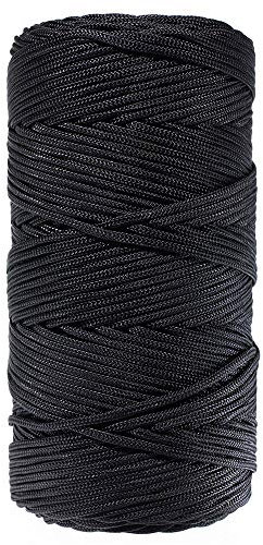 Tarred Schnur – mehrere Größen und Längen – 100% Nylonfaser – Utility Garn für Getriebe, Bau, Handwerk, Landschaftsbau, Survival 160 LB - #36 (500 Feet)