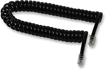 Pro Signal PPW00039 Spiralkabel für Telefonhörer, RJ10-Stecker auf Stecker, 1,4 m, Schwarz