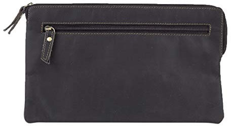 Banktasche & Geldtasche im Vintage-Style Used Look LEAS in Echt-Leder, braun - Special-Edition