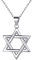 ChciSilver Davidstern Kette aus 925 Silber Hexagramm Anhänger Halskette für damen und mädchen
