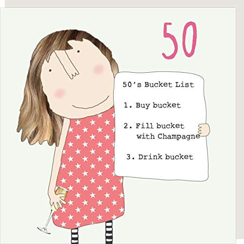 Rosie Made A Thing Bucket List - Biglietti d'auguri per 50 ° compleanno femminili GFA010