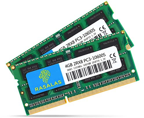 8GB (2X4GB) ddr3 1333mhz pc3-10600 sodimm ram 2Rx8 pc3 10600s 204pin Memoria per Apple MAC Portatile Laptop Notebook Dual Rank Rasalas kit