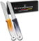 Schwertkrone Set di 2 Coltelli Seghettati - Spelucchino Solingen affilato - Coltello multiuso/Coltelli da cucina in Acciaio Inox - Lama da 8,5 cm