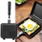 Pfanne Doppelseitig, Toastpfanne Mit Hitzebeständigem Griff, Doppelseitige Bratpfanne, Sandwich-Toaster Antihaftbeschichtete Tortillas Bratpfanne Camping Toaster Sandwich Maker