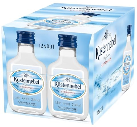 Küstennebel | Sternanis | 12 x 100 ml | Taschenflasche | beliebteste deutsche Anisspirituose | sympathischer Klassiker | Ideal als Aperitif